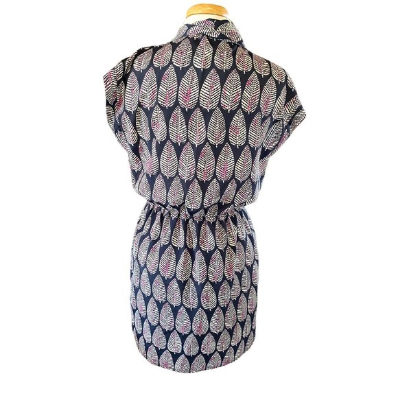 Maison Jules Summer Leaf Print Dress Womens M - Picture 3 of 8